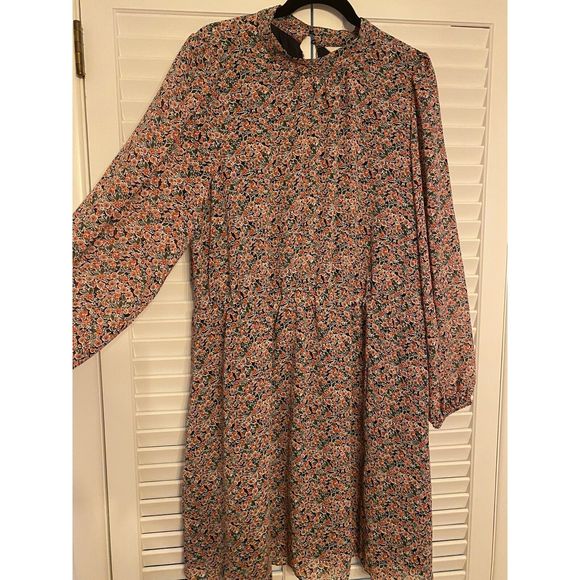 New Boden High Neck Flippy Mini Dress Size 16-18 - Picture 4 of 7